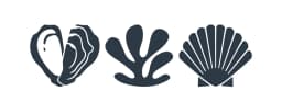 Ward Aquafarms — oyster, kelp, and scallop logo