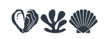 Ward Aquafarms — oyster, kelp, and scallop logo