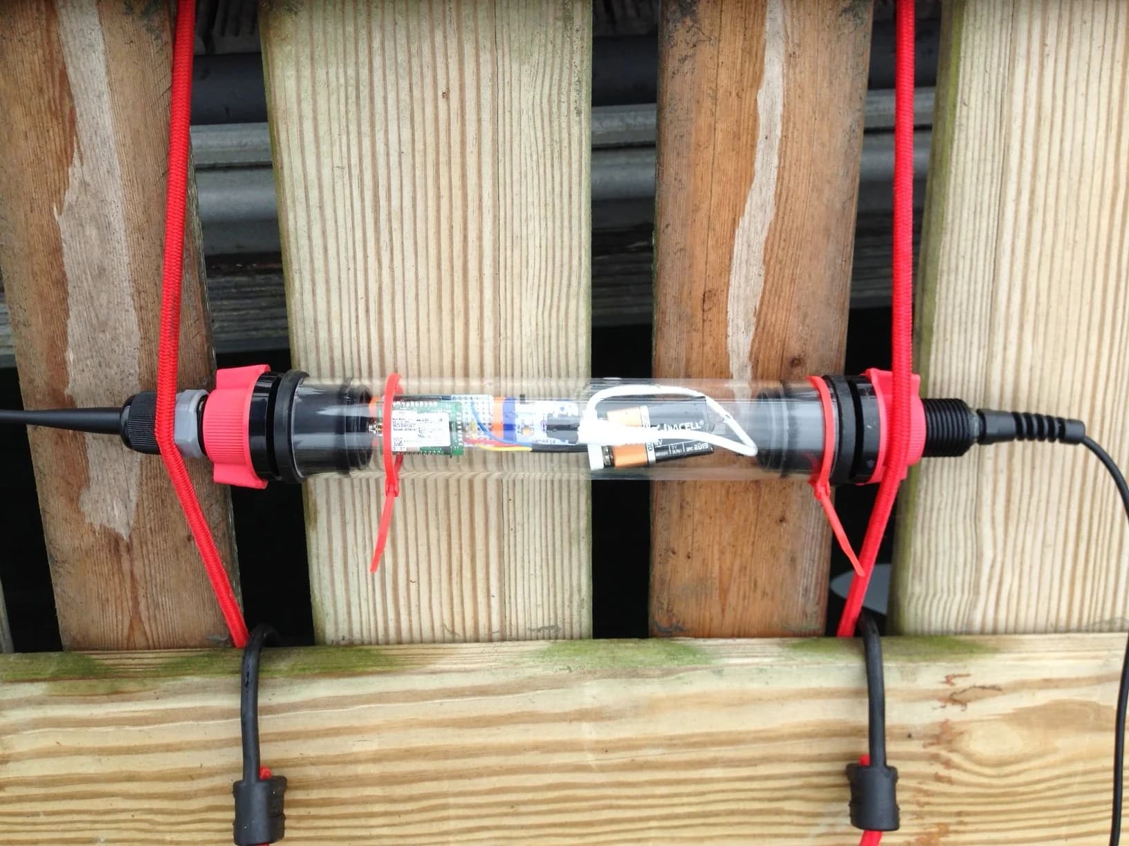 Field-deployed environmental sensor on the water