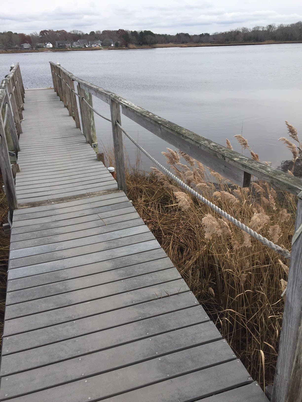 The boardwalk leading out to the docks